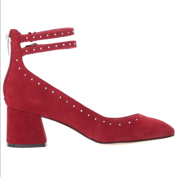 Downtown Red Block Low Heel Mary Jane Pump - Picture 6 of 7